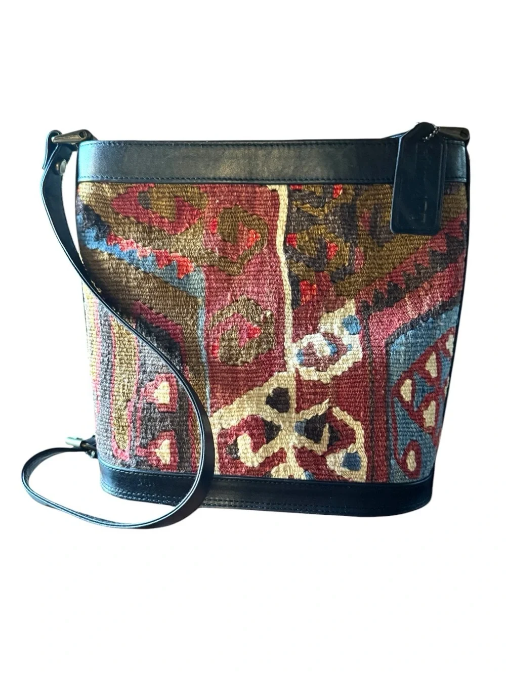 Kilim Turkish Wool & Leather Handbag